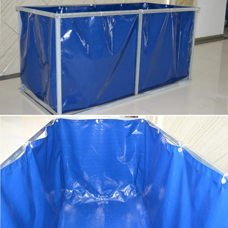 2X1X0.9M Aquaculture Pool PVC Coated Cloth COATED BANNER Tarpaulin Fish Pond Crayfish Koi Culture Child Water Pool without Frame