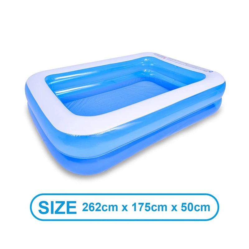 2M/2.6M/300Cm Large Inflatable Swimming Pool Adults Kids Pools Bathing Tub Outdoor Indoor Bathtub Water Pool Family Party Toys