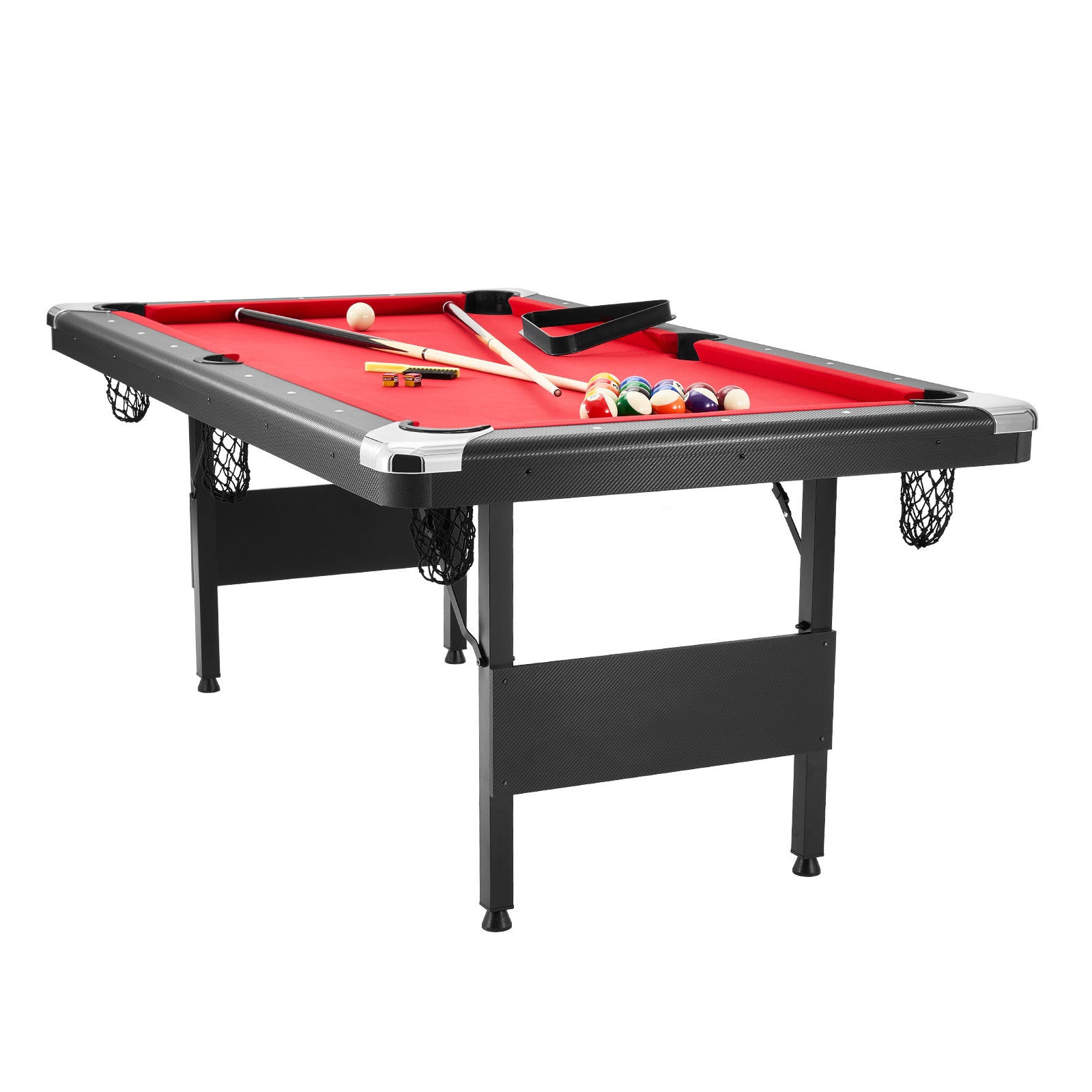 Uimoso 6,3/7 Pieds Table De Billard Set Table De Billard Portable Pliable Salle De Jeux