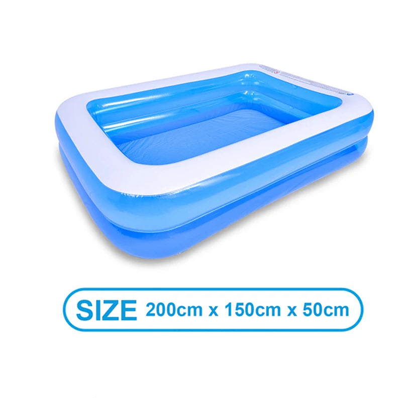 2M/2.6M/300Cm Large Inflatable Swimming Pool Adults Kids Pools Bathing Tub Outdoor Indoor Bathtub Water Pool Family Party Toys