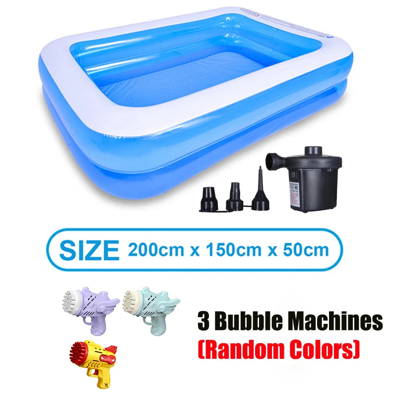 2M/2.6M/300Cm Large Inflatable Swimming Pool Adults Kids Pools Bathing Tub Outdoor Indoor Bathtub Water Pool Family Party Toys