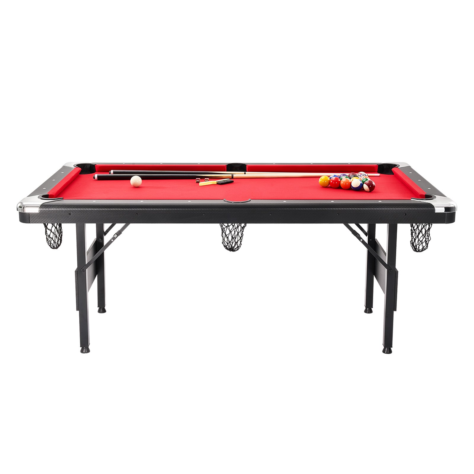 Uimoso 6,3/7 Pieds Table De Billard Set Table De Billard Portable Pliable Salle De Jeux