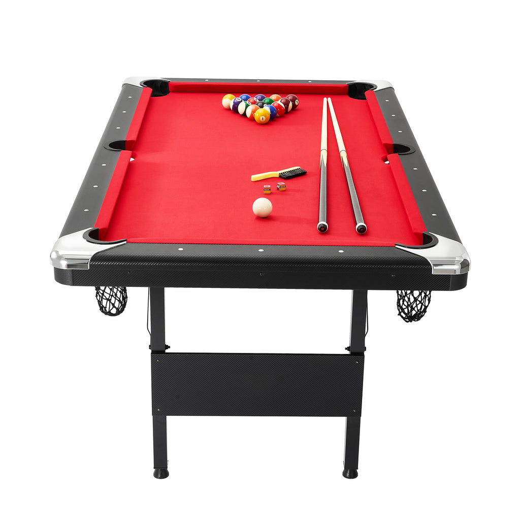 Uimoso 6,3/7 Pieds Table De Billard Set Table De Billard Portable Pliable Salle De Jeux