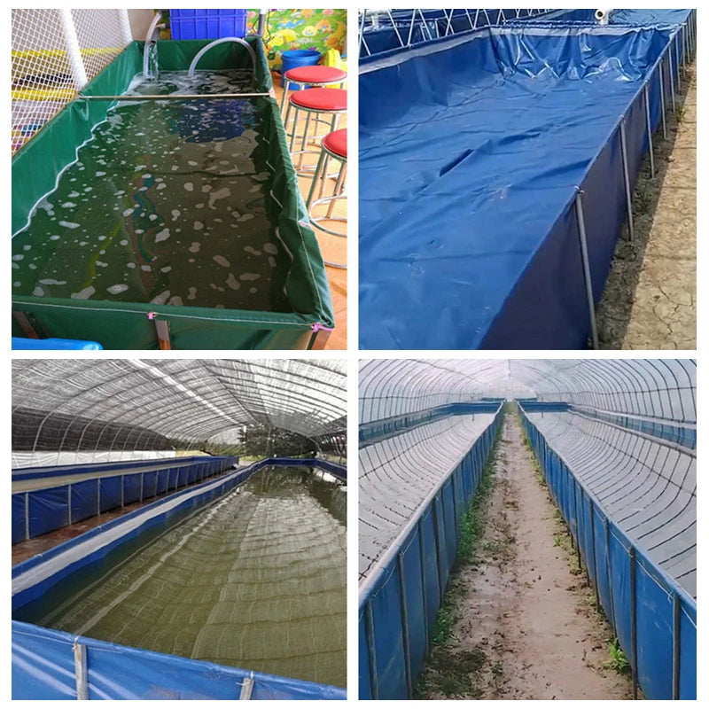 2X1X0.9M Aquaculture Pool PVC Coated Cloth COATED BANNER Tarpaulin Fish Pond Crayfish Koi Culture Child Water Pool without Frame