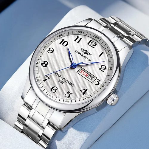 Business Watch for Men Retro Calendar Men'S Quartz