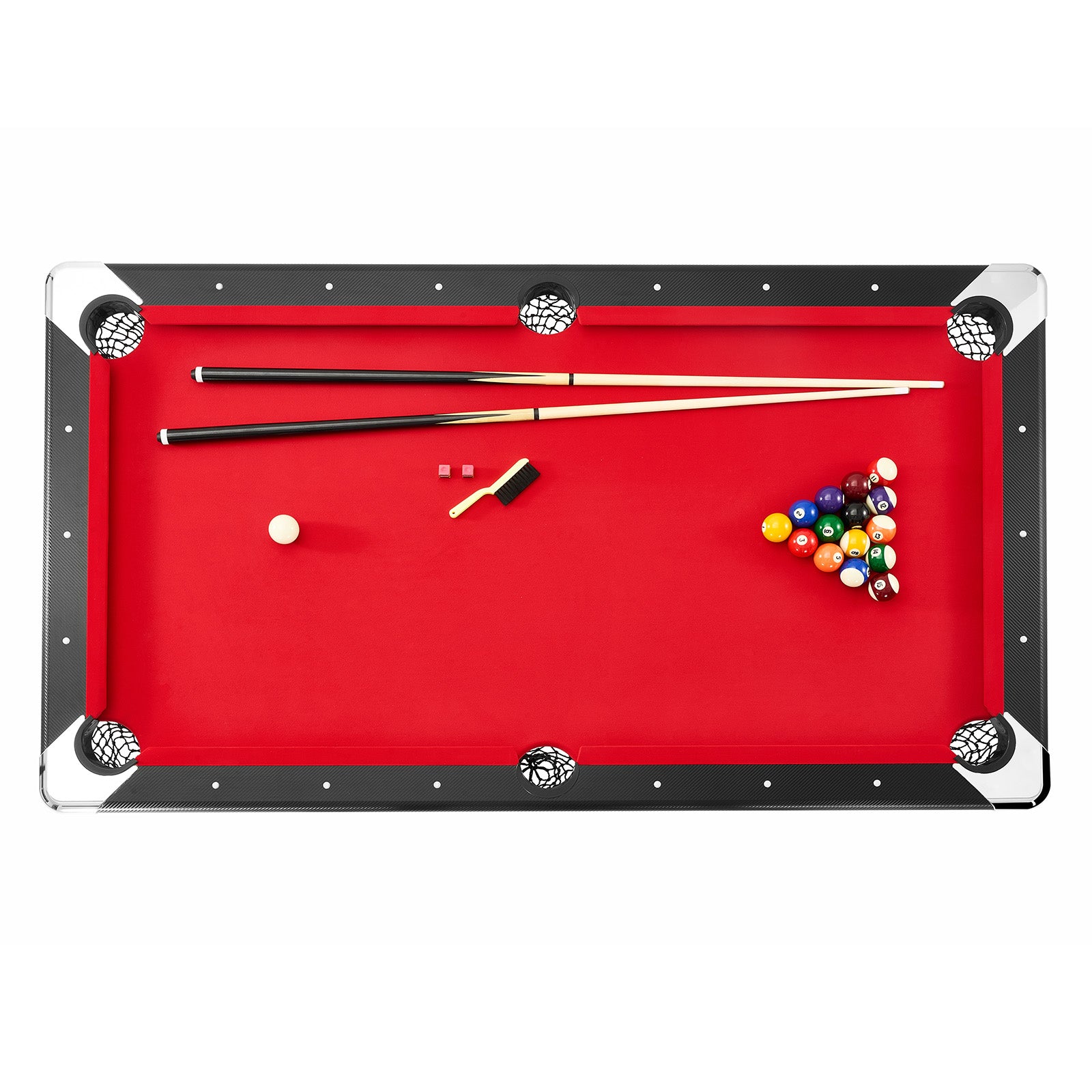 Uimoso 6,3/7 Pieds Table De Billard Set Table De Billard Portable Pliable Salle De Jeux