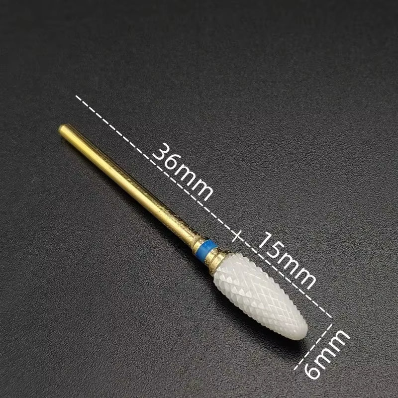 Ceramic Carbide Nail Drill Bit Rotate Burr Milling Nail Cutter Bits Electric Drill Machine for Manicure Pedicure Tools
