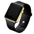 Stylish LED Digital Sports Watch for Men and Women - Black Silicone Casual Wristband