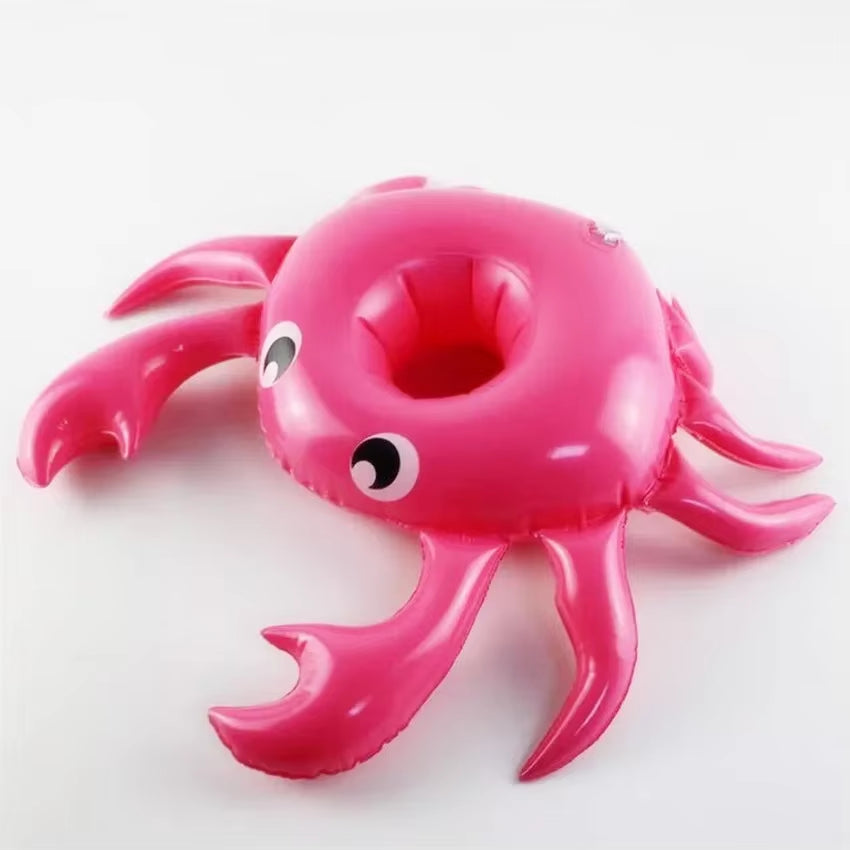 Mini Water Coasters Floating Inflatable Cup Holder Swimming Pool Drink Float Toy Inflatable Circle Pool Coasters Swan Flamingo