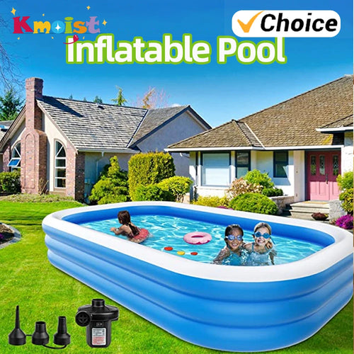 2M/2.6M/300Cm Large Inflatable Swimming Pool Adults Kids Pools Bathing Tub Outdoor Indoor Bathtub Water Pool Family Party Toys