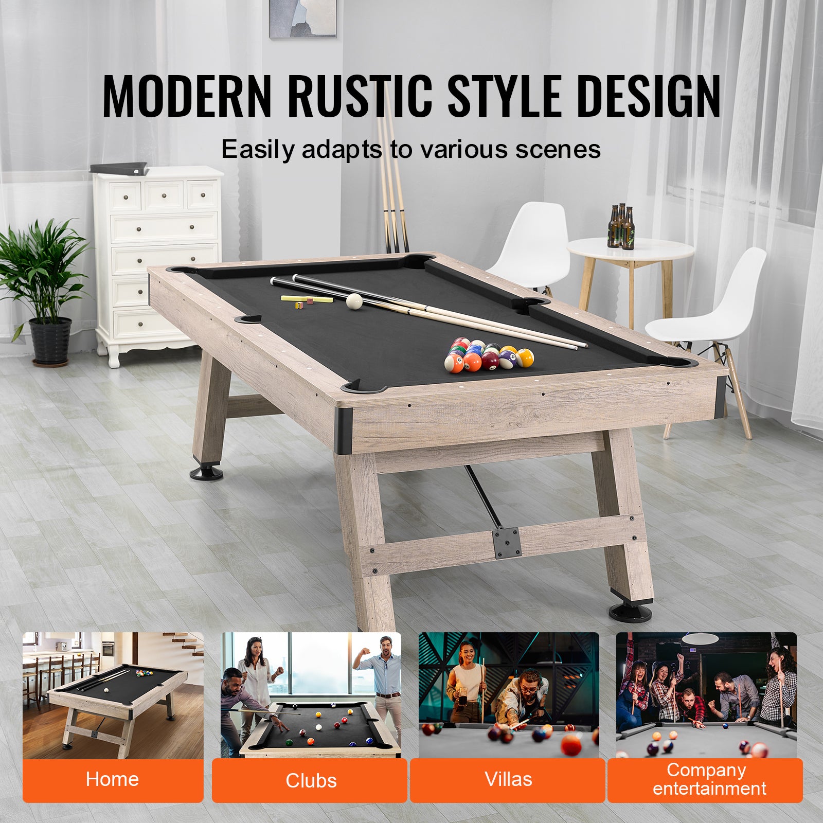 Uimoso 6,3/7 Pieds Table De Billard Set Table De Billard Portable Pliable Salle De Jeux
