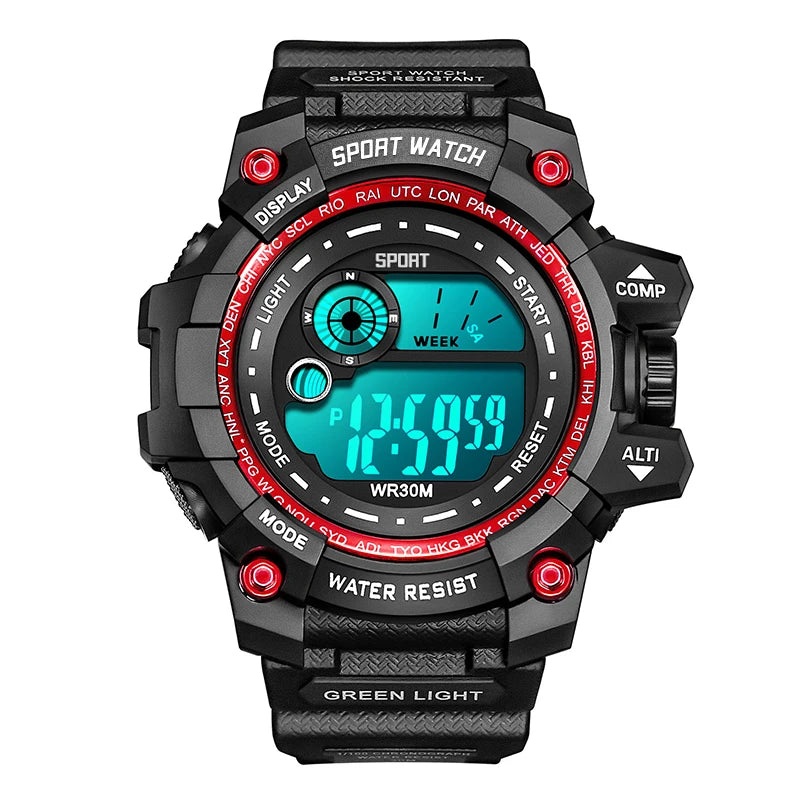 Level up your style with our new Men's LED Digital Watches! 💪✨ Fashionable, waterproof, and perfect for any adventure! ⌚️ #SportyStyle #MilitaryChic #LuminousWatch