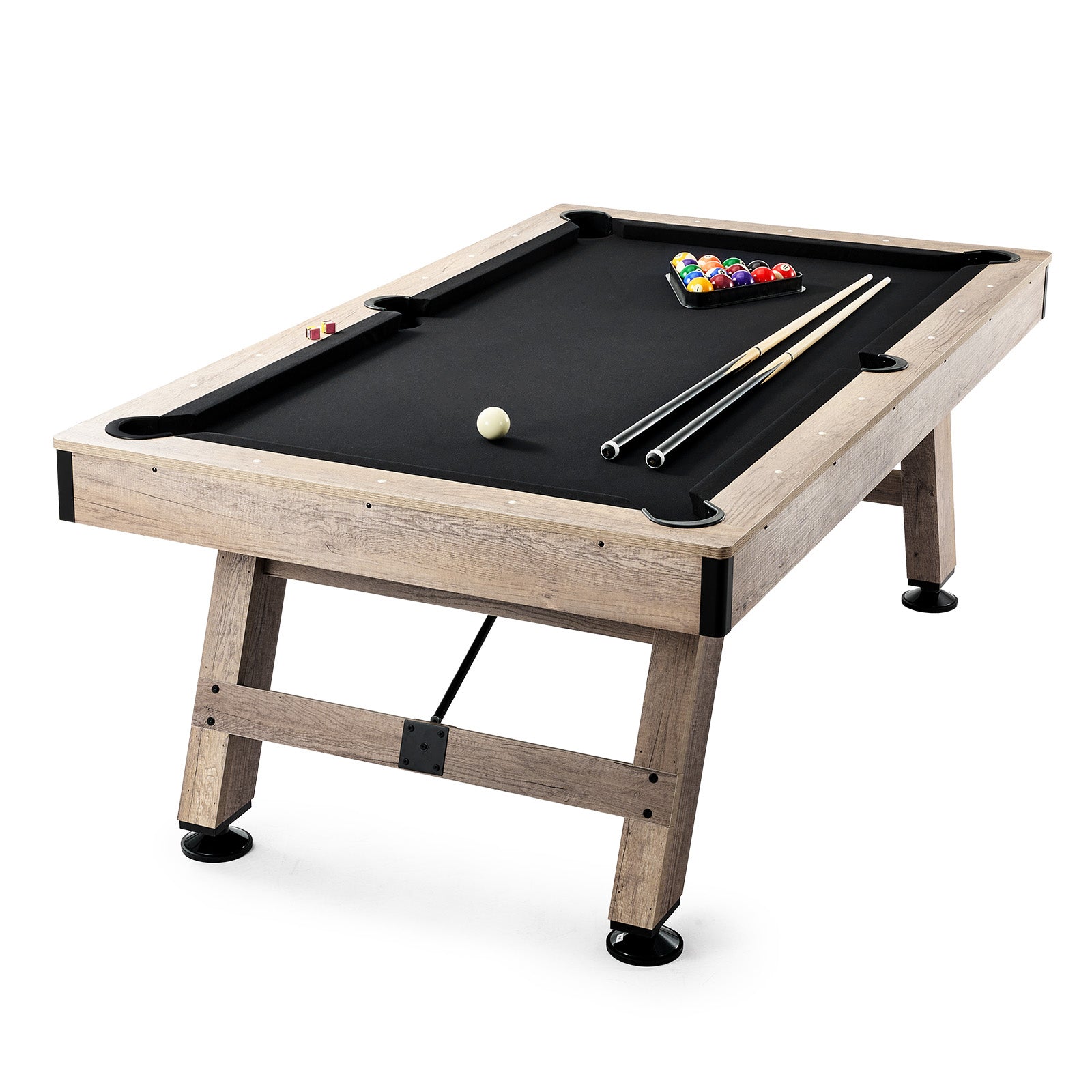 Uimoso 6,3/7 Pieds Table De Billard Set Table De Billard Portable Pliable Salle De Jeux