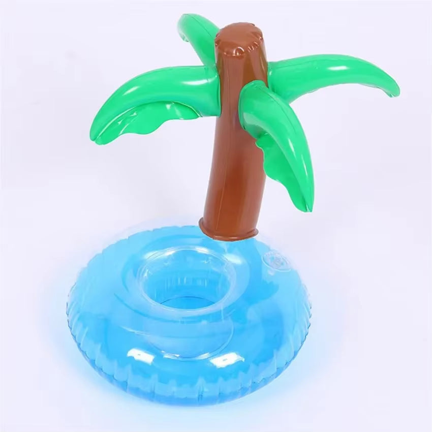 Mini Water Coasters Floating Inflatable Cup Holder Swimming Pool Drink Float Toy Inflatable Circle Pool Coasters Swan Flamingo