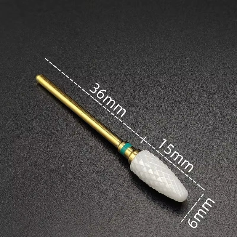 Ceramic Carbide Nail Drill Bit Rotate Burr Milling Nail Cutter Bits Electric Drill Machine for Manicure Pedicure Tools