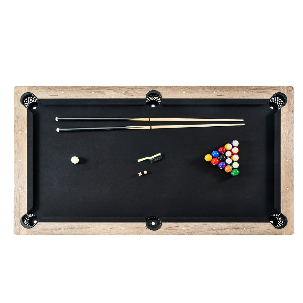 Uimoso 6,3/7 Pieds Table De Billard Set Table De Billard Portable Pliable Salle De Jeux