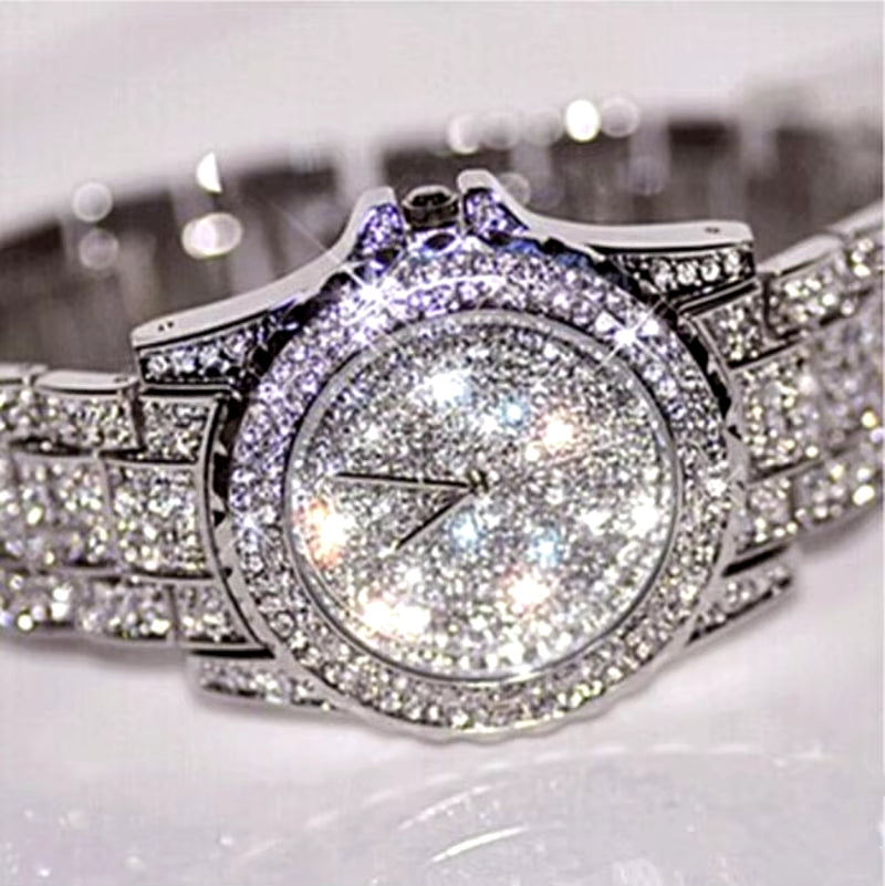 Feminino Relogio Women Watches Crystal Full Steel Ladies Wristwatch Quartz Woman Reloj Hombre Montre Femme Zegarek Damski Saati