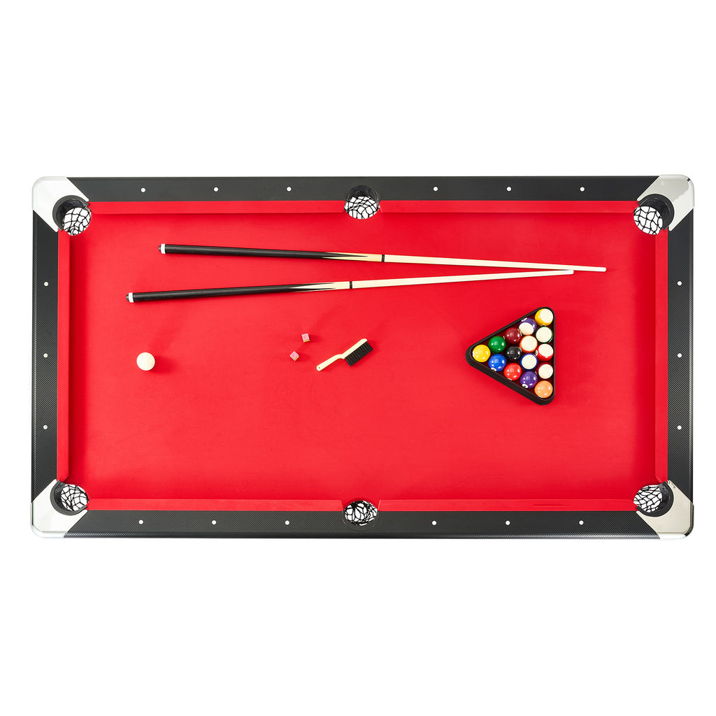 Uimoso 6,3/7 Pieds Table De Billard Set Table De Billard Portable Pliable Salle De Jeux
