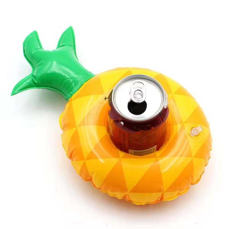Mini Water Coasters Floating Inflatable Cup Holder Swimming Pool Drink Float Toy Inflatable Circle Pool Coasters Swan Flamingo